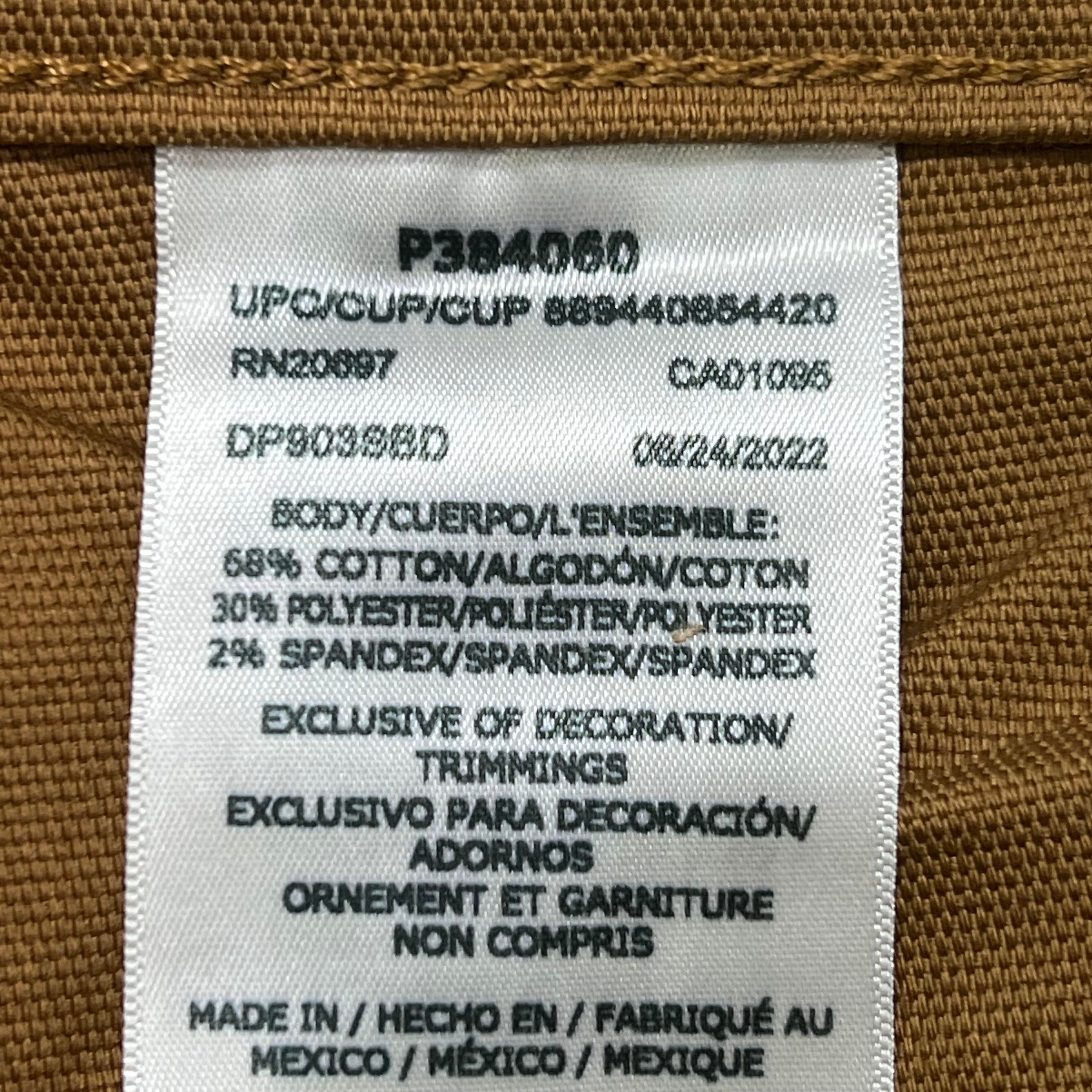 DICKIES Flex Regular Fit Double Knee Pant Men's Sz 36X30 Stonewashed Brown Duck
