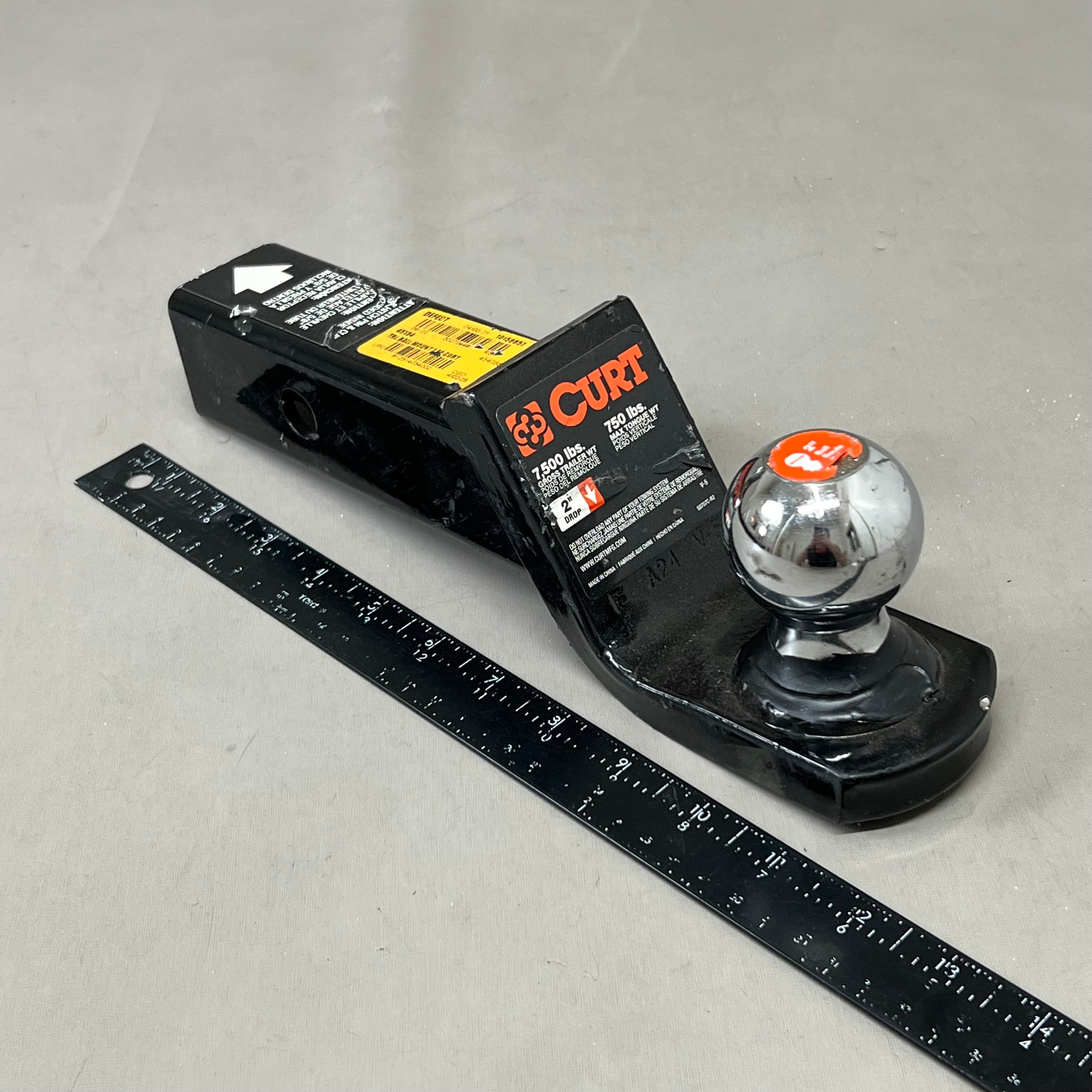 CURT Towing Starter Kit W/ Ball No Lock Hitch 11.5" Overall length Black 45141 (New Other- Slight Cosmetic Damage)