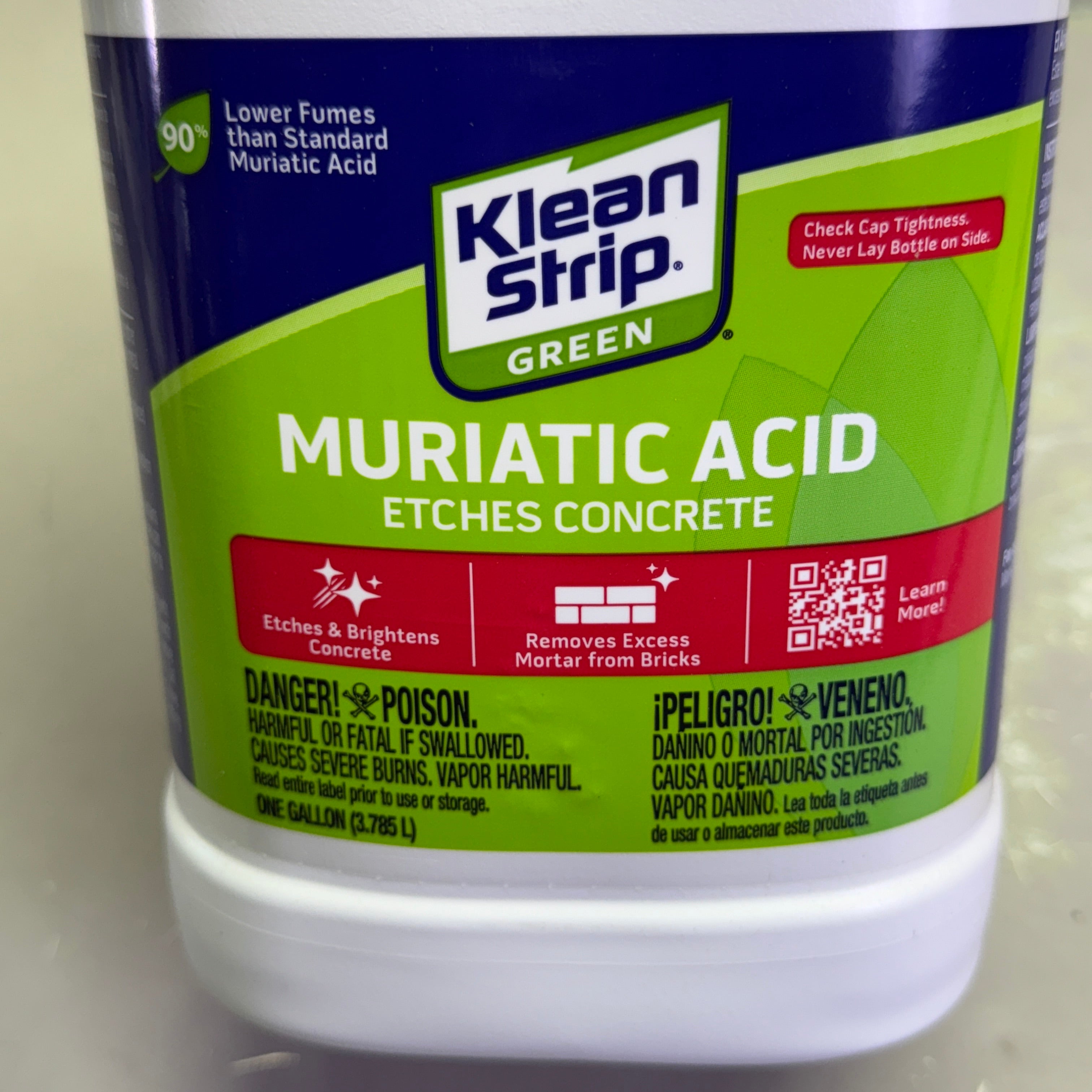 ZA@ KLEAN STRIP Muriatic Acid *Etches Concrete* 1 Gallon GKGM75006