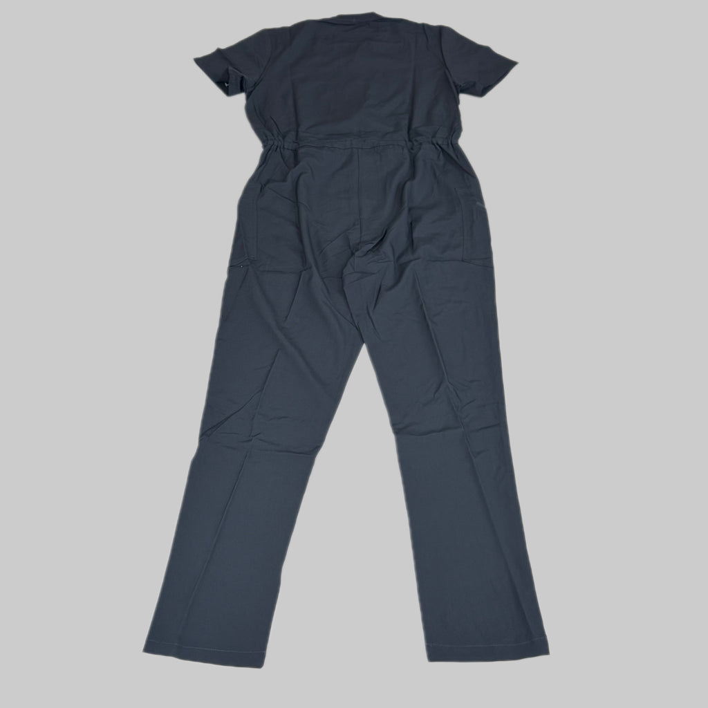 GREEN TOWN 4 Flex Scrubs Jumpsuit Cinch In Waist Women's Sz S Pewter GFX-023AST