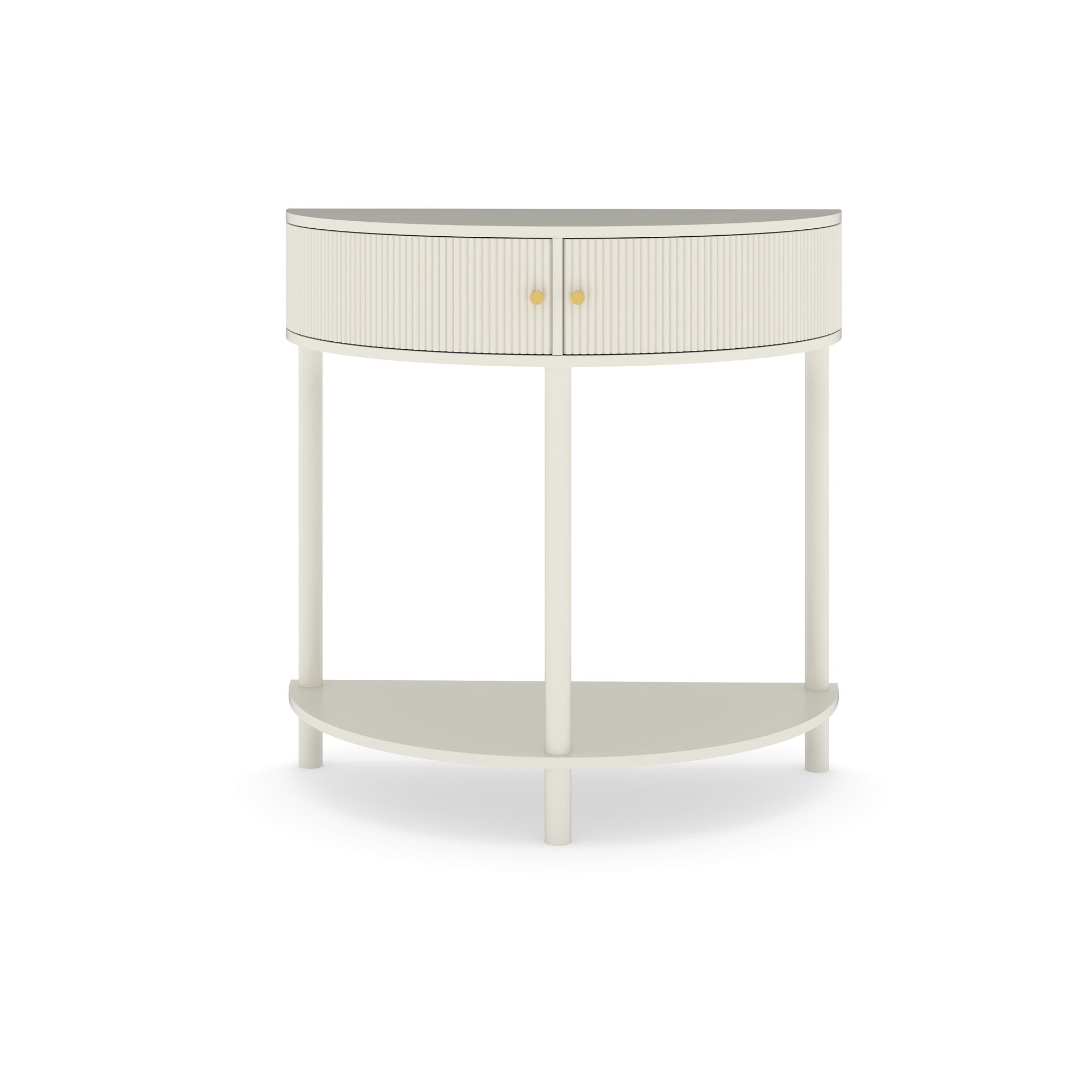 Demi Lune Console Table With 2 Storage Drawers