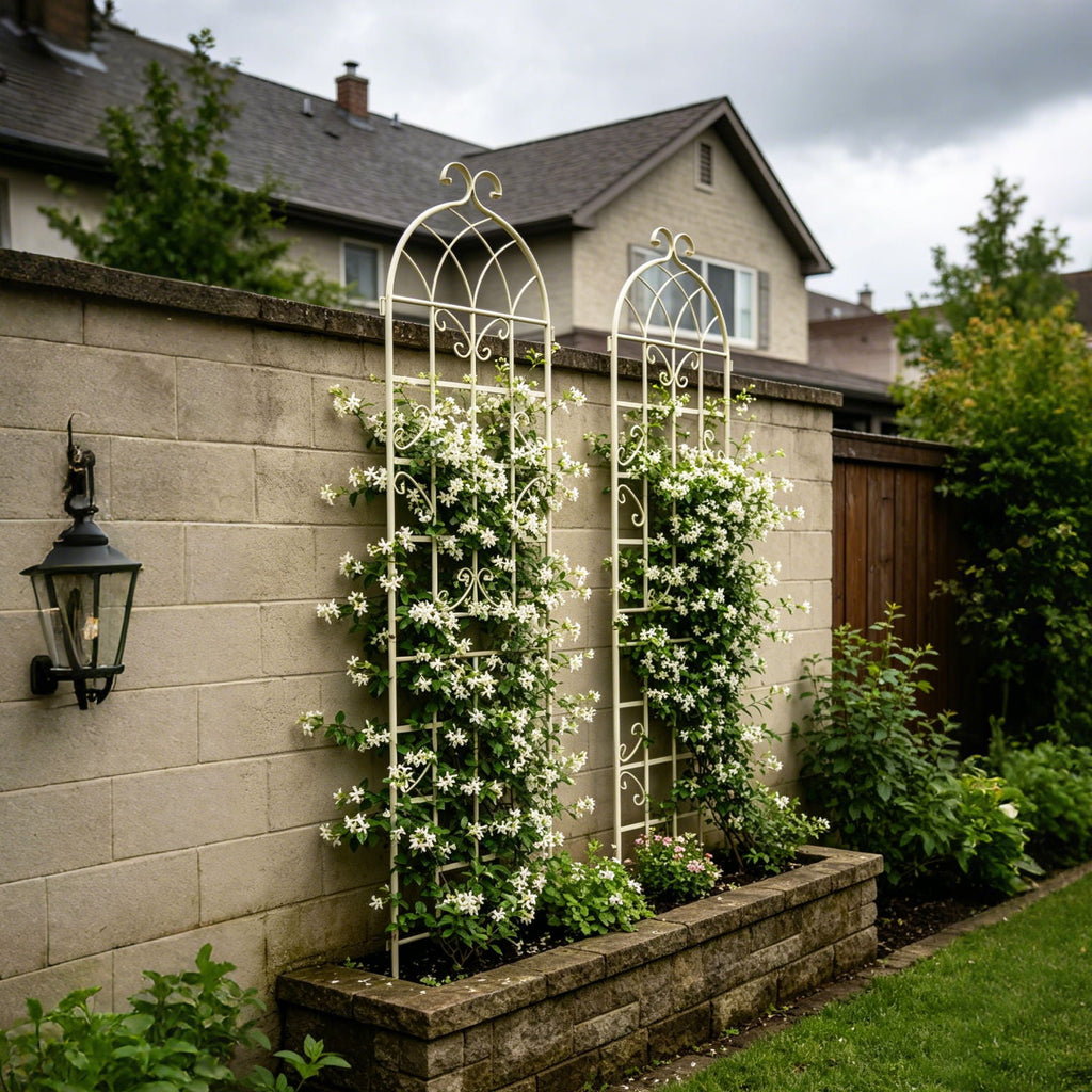 Metal Garden Rustproof Trellis For Climbing Plants Outdoor Flower Support