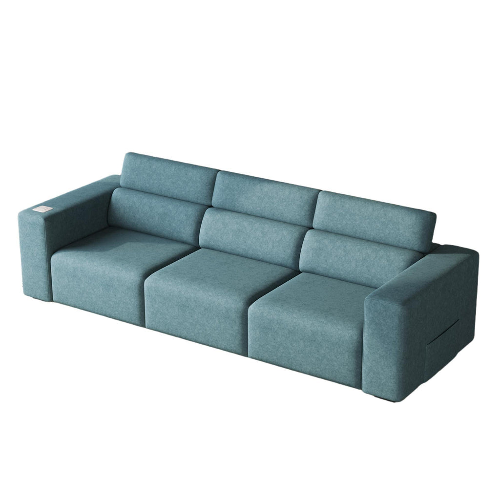 3 Seater Power Recliner Sofa With Wireless Charging And Remote Control