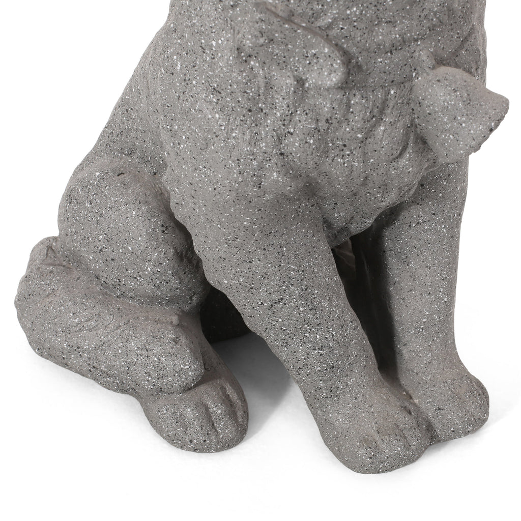MGO Dog Statue, Outdoor Stone Gray