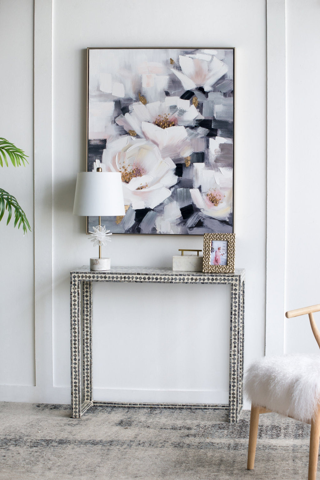 Sarah Framed Floral Wall Art, Large