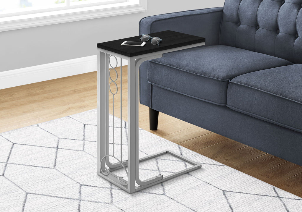 Elegant Accent Table, C-Shaped, Transitional