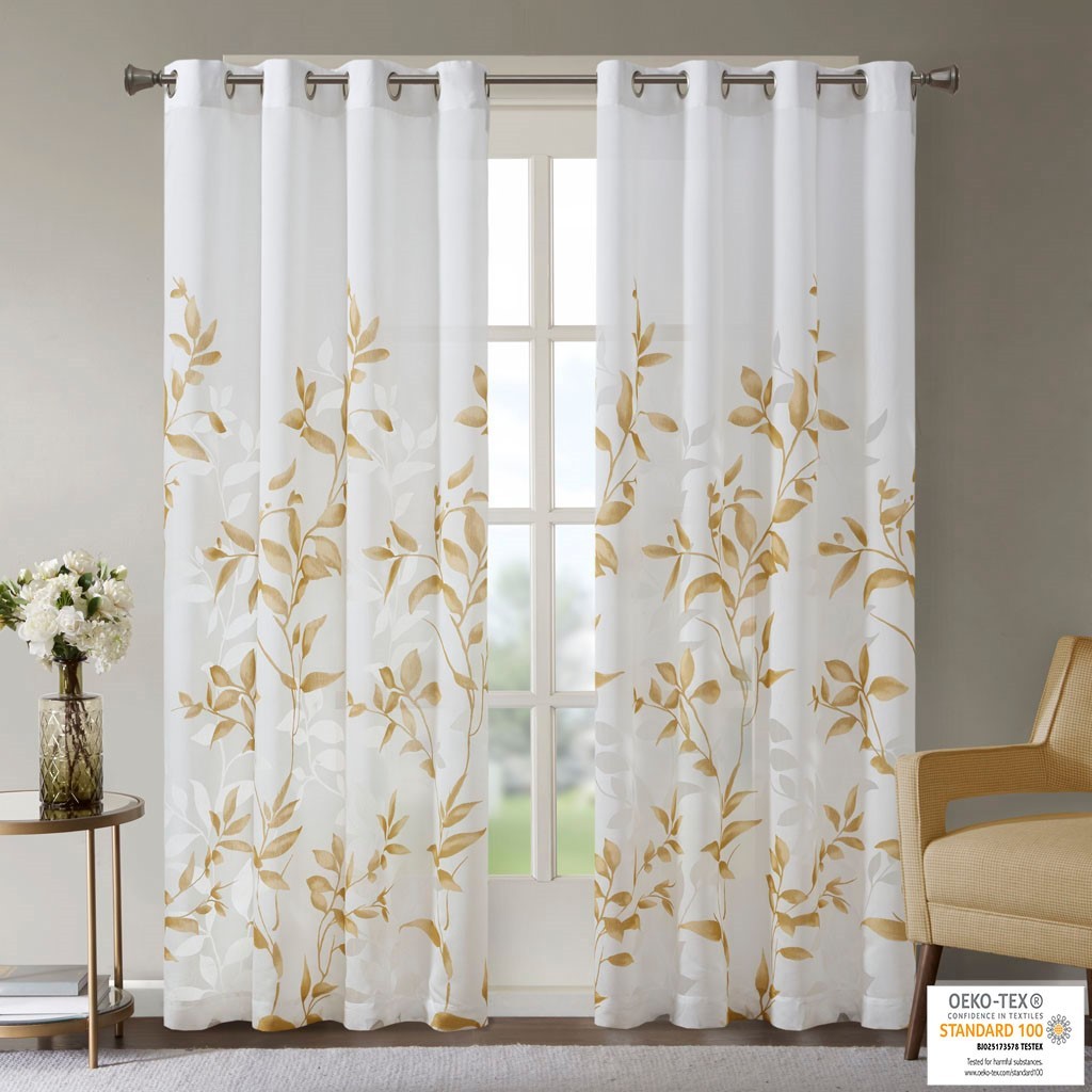 Burnout Printed Curtain Panel (Only 1 Pc Panel)