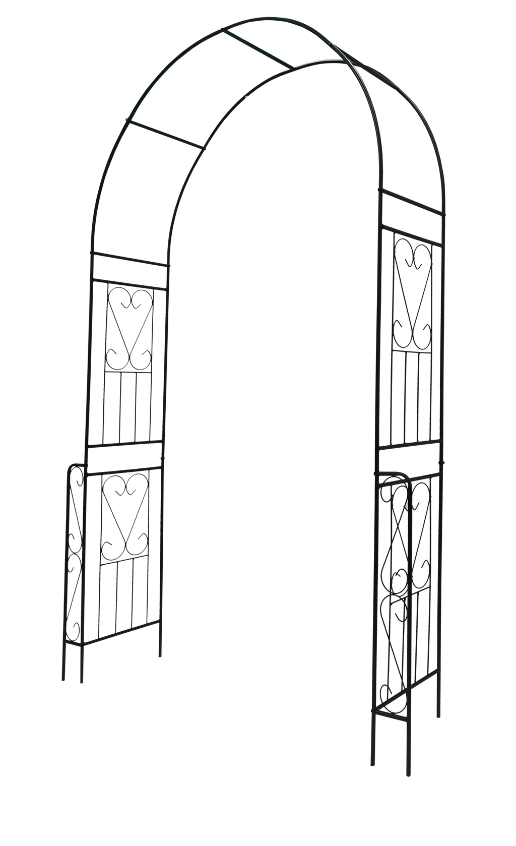 Metal Garden Arch W55'' x H94.5'' - Cream White Outdoor Arbor