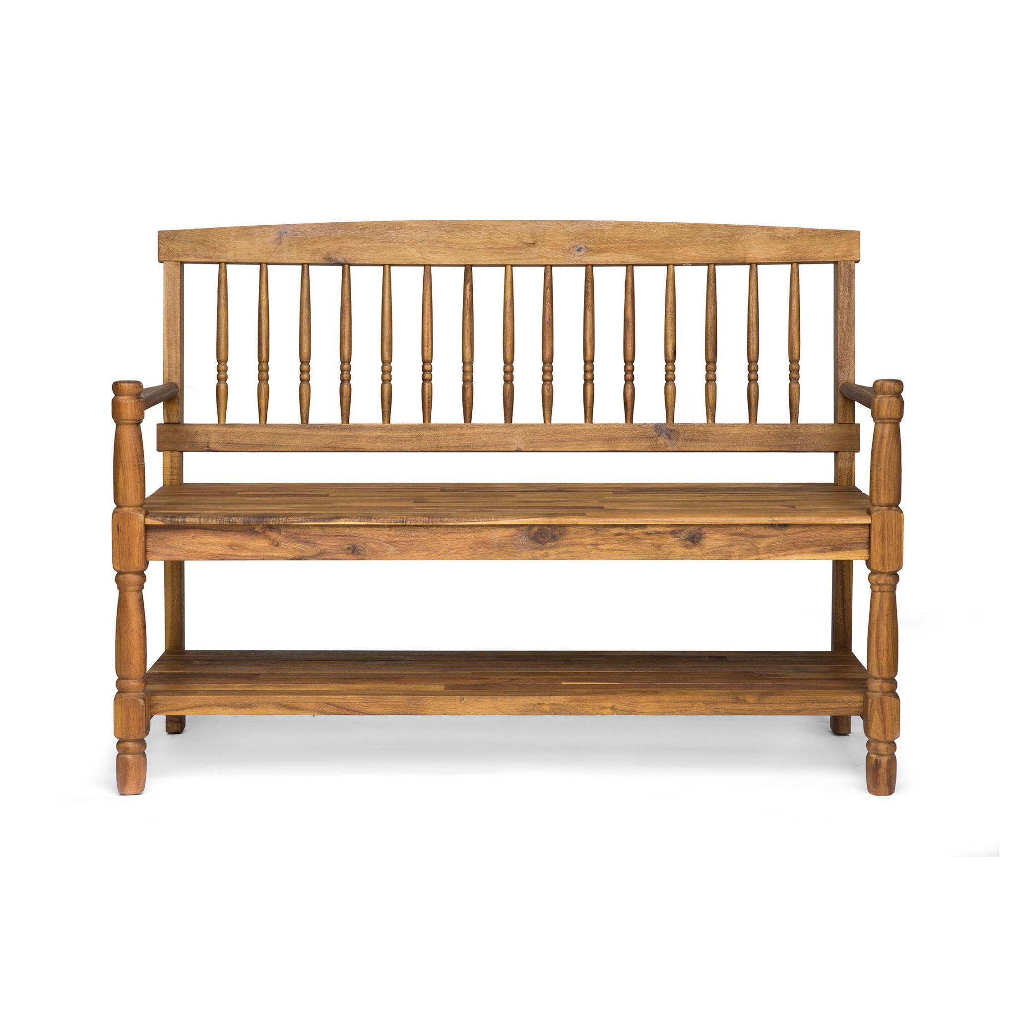 Imperial Bench With Built-In Shelf