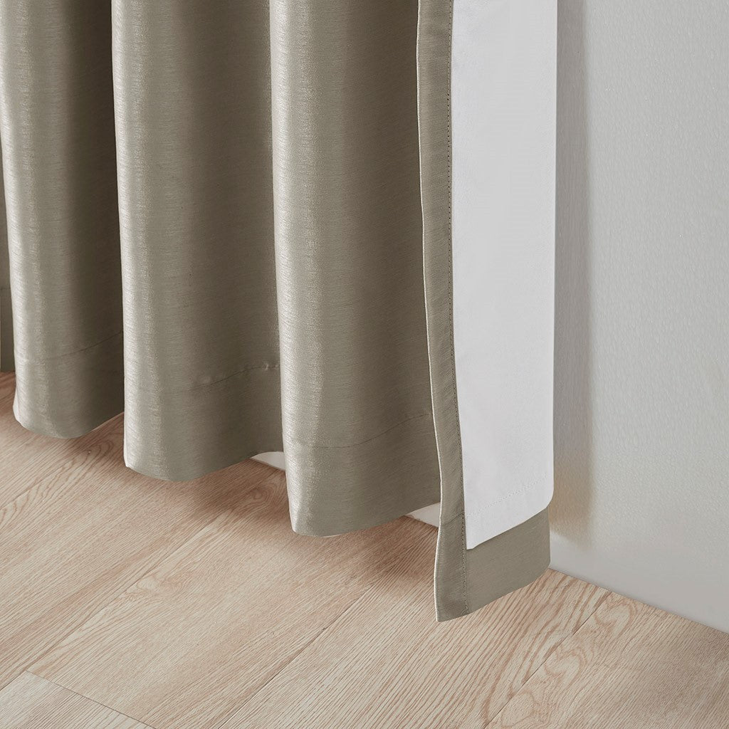 Twist Tab Total Blackout Window Curtain Panel Pewter 50x84