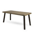 Acacia Wood Dining Table with Slat Design