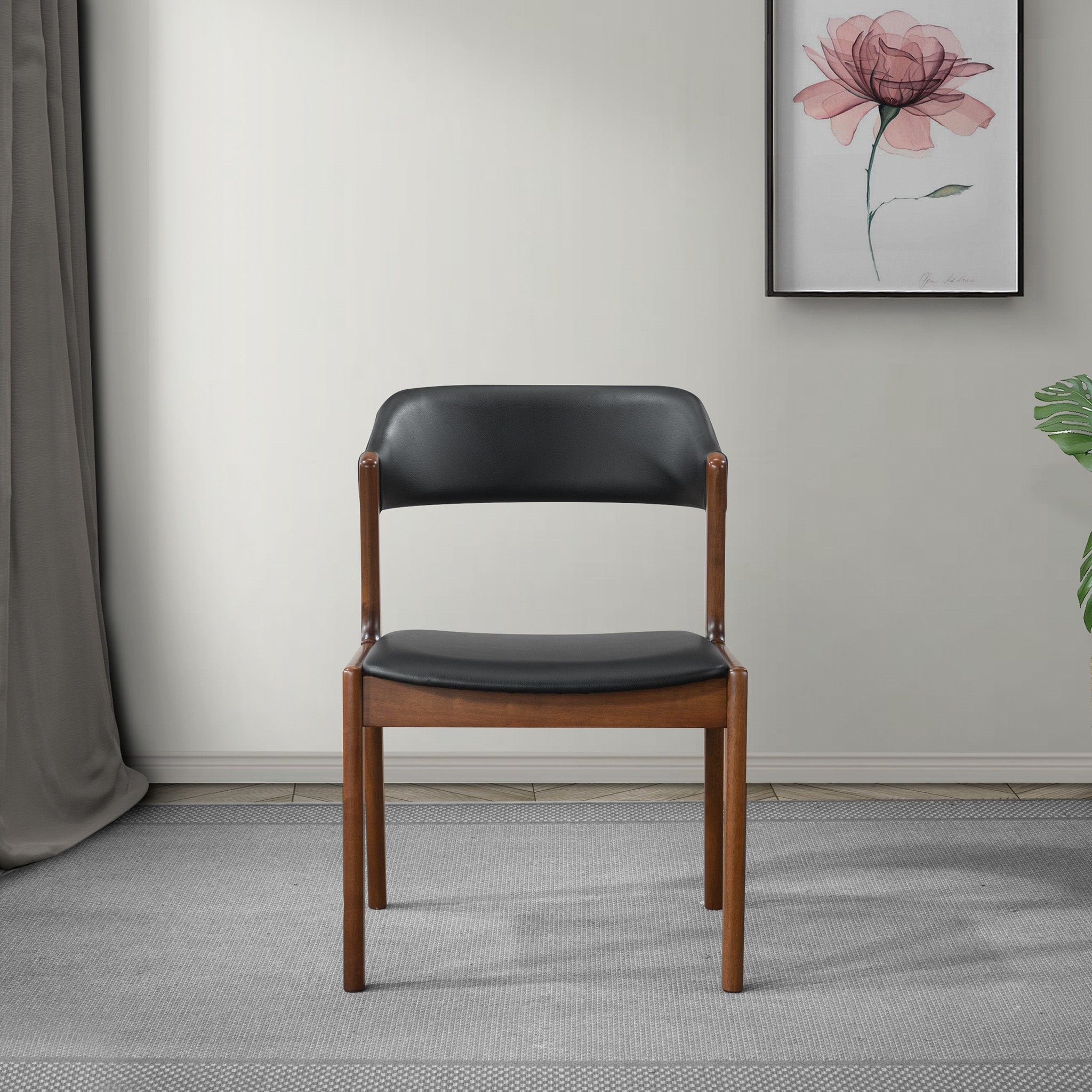 Enzo - Dining Chair (Set of 2) - Black / Brown