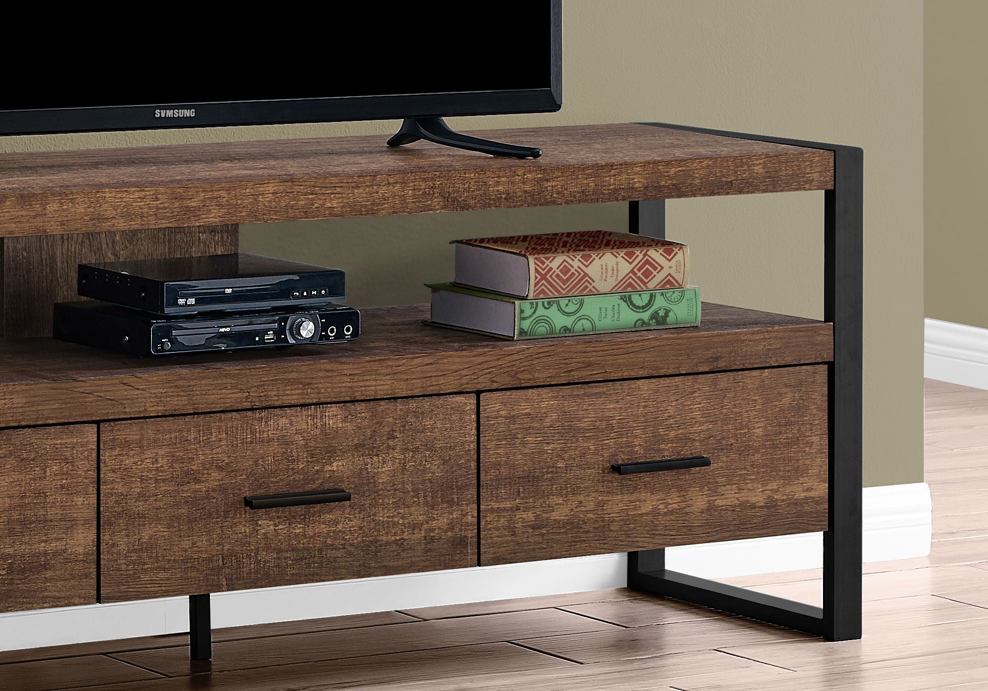 TV Stand Console Media Entertainment Center with Storage Drawers