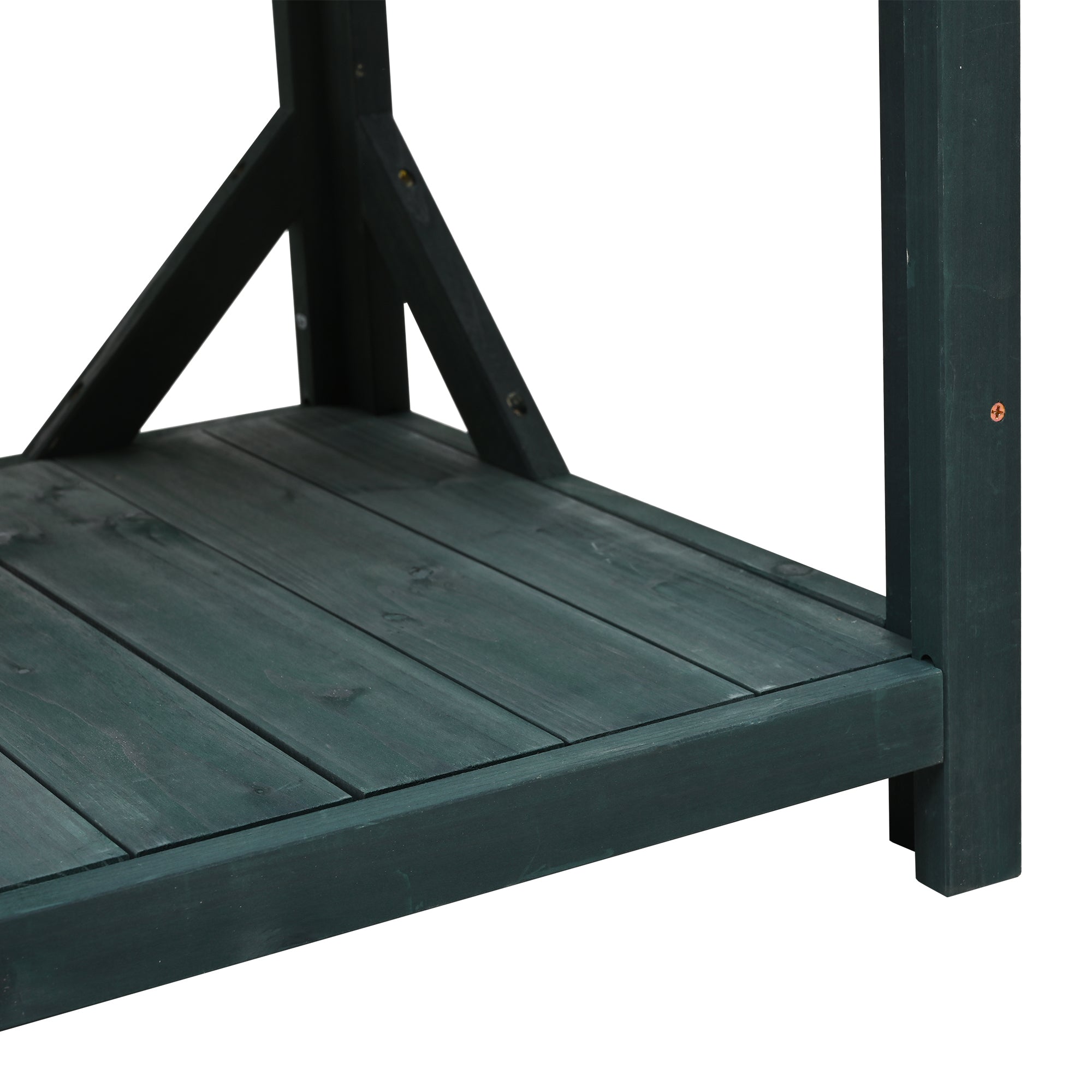 TOPMAX 65" Large Wooden Farmhouse Rustic Outdoor Potting Bench Table