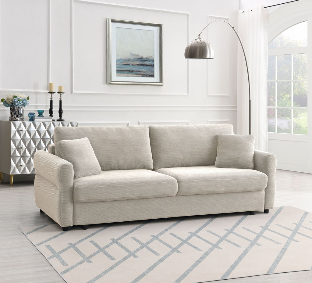 Haran Fabric Pull-Out Sleeper with Storage
