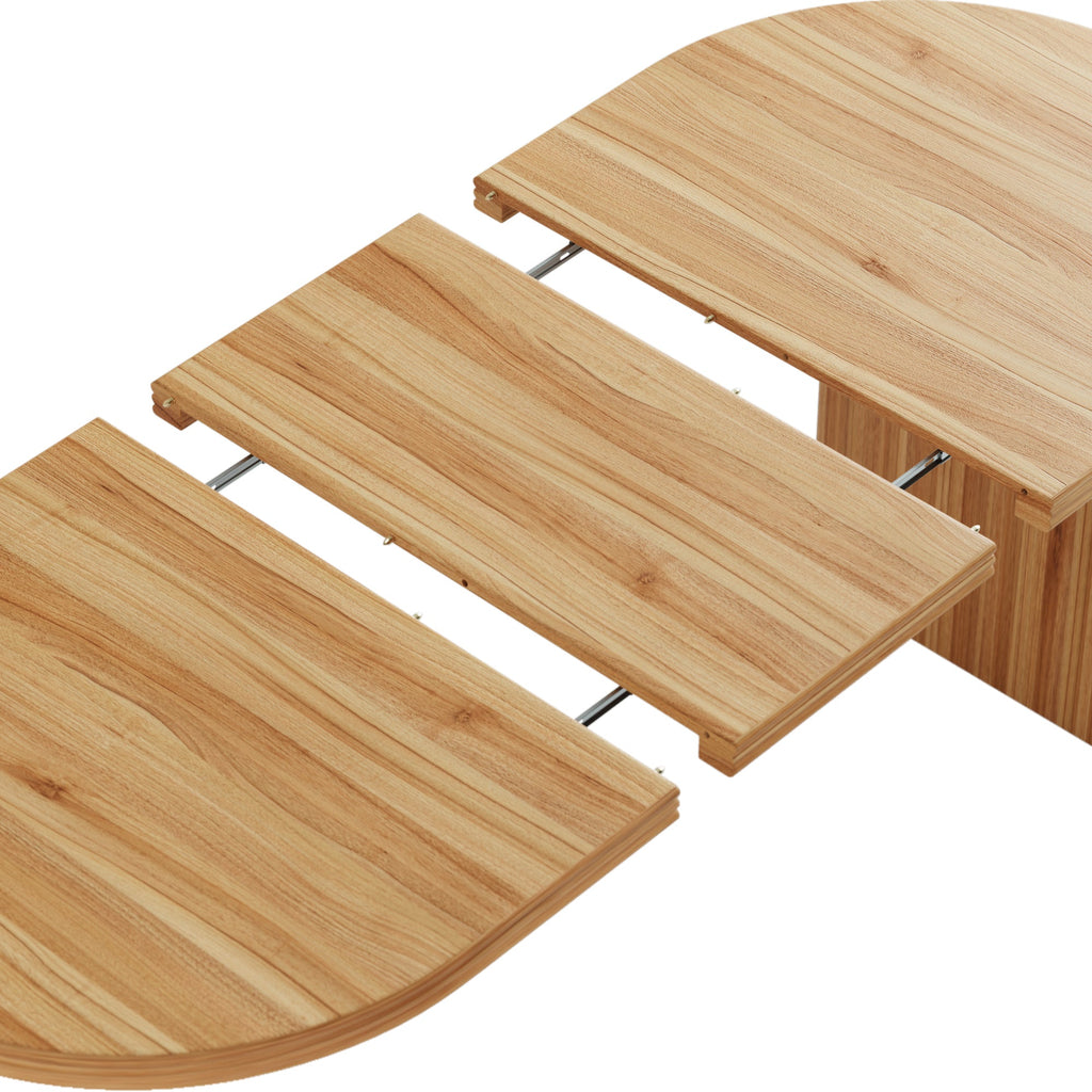Modern Extendable Dining Table with Removable Extension Leaves