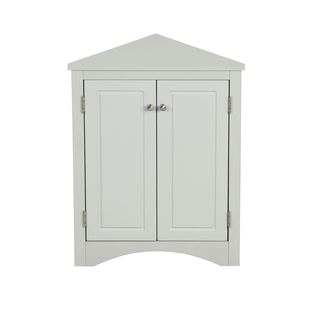 Triangle Bathroom Storage Cabinet With Adjustable Shelves, Freestanding Floor Cabinet For Home Kitchen