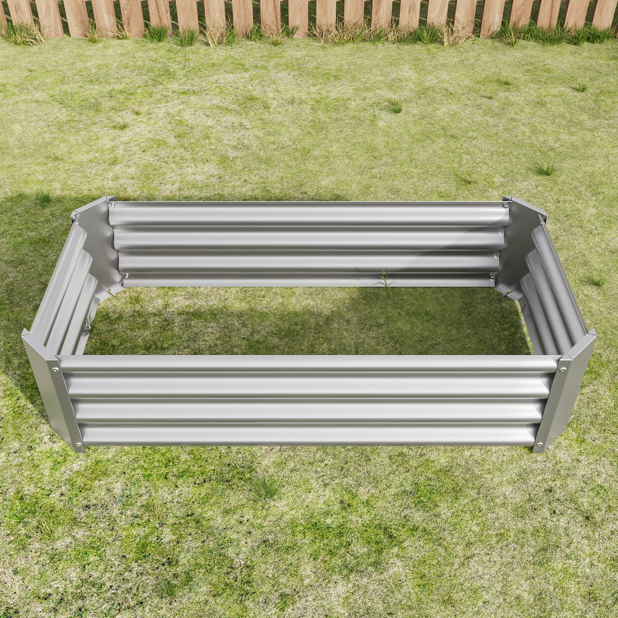 Metal Raised Garden Bed 4x2x1 ft