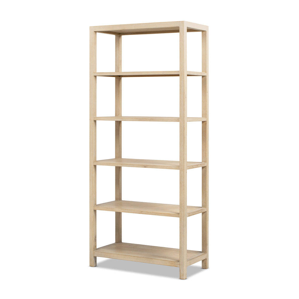 Ellis 71' Reclaimed Wood 5-Shelf Open Frame Bookcase