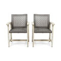 Outdoor Dining Chair Acacia Wood Frame (Set of 2)