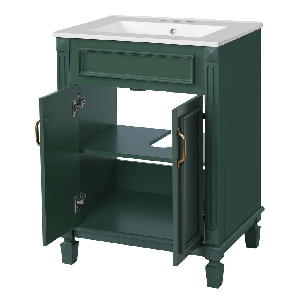 Bathroom Vanity With Top Sink and Soft Closing Doors