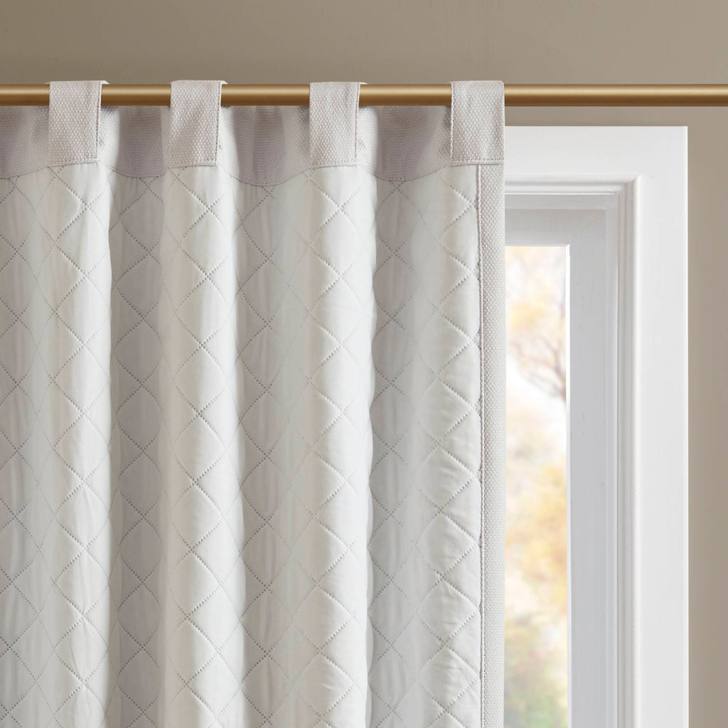 2-PK 52x84" Sound Blocking Total Blackout Curtain Panel Pair White