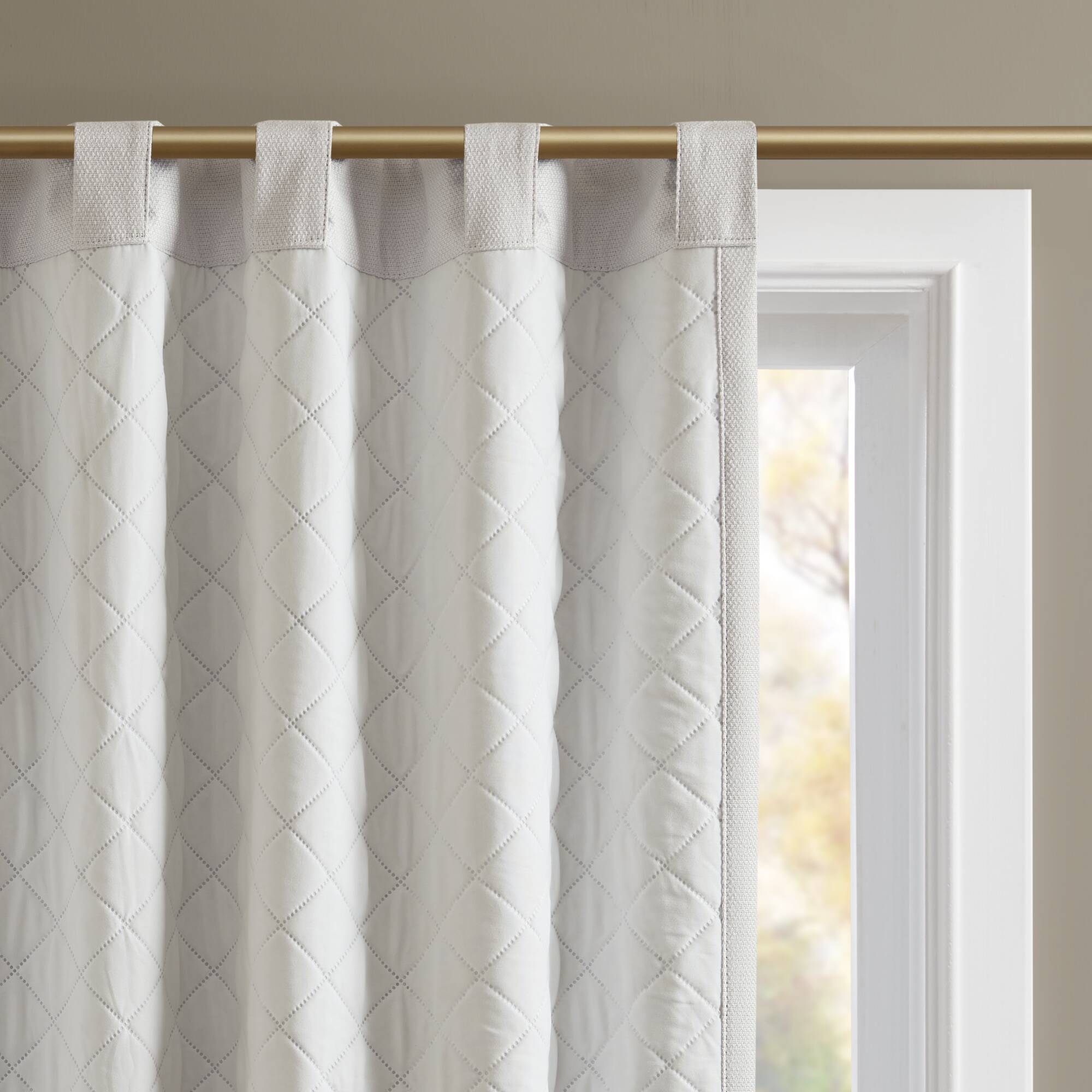 2-PK 52x84" Sound Blocking Total Blackout Curtain Panel Pair White