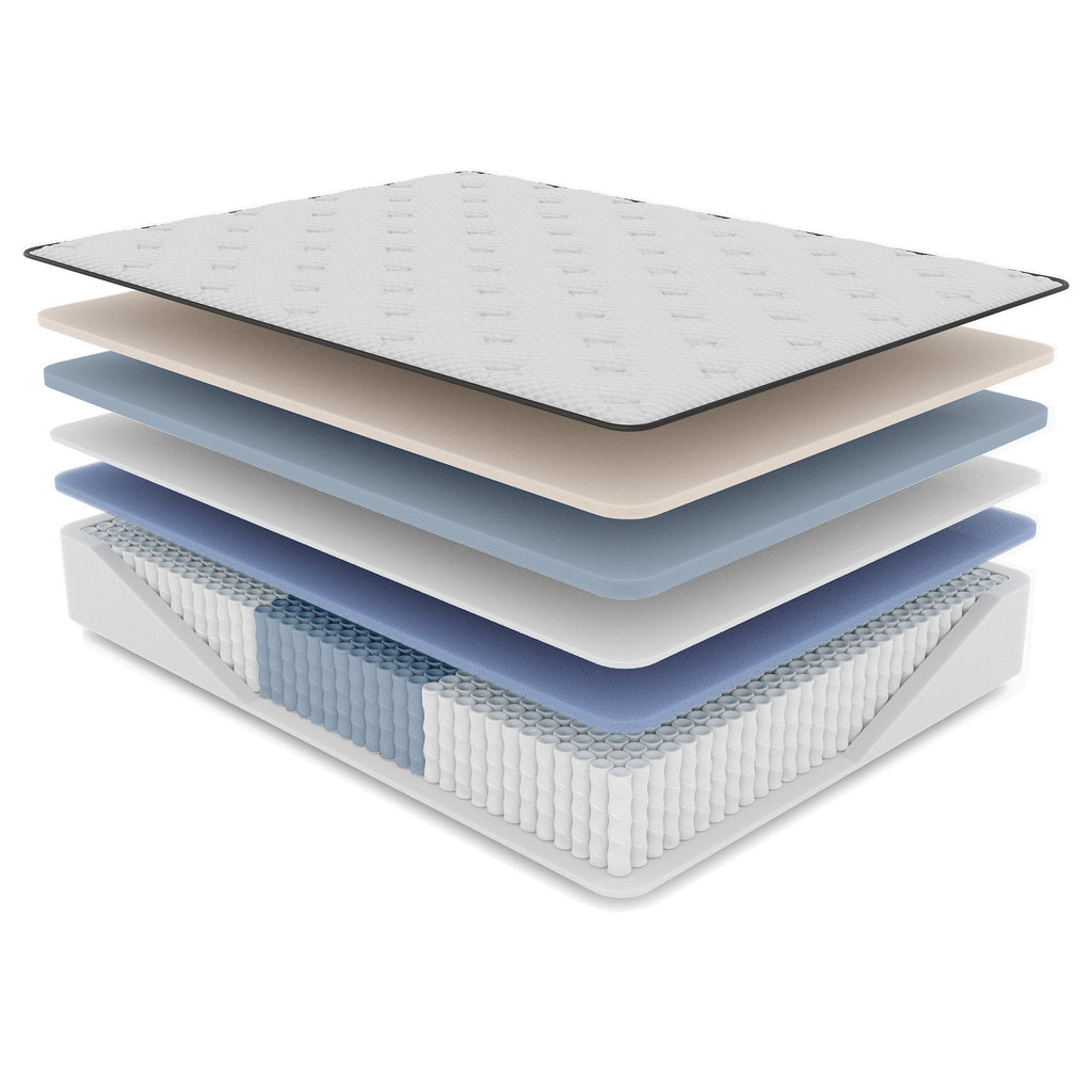 Diamond Hughes Twin Latex Hybrid Mattress with Euro-Top Firm Feel