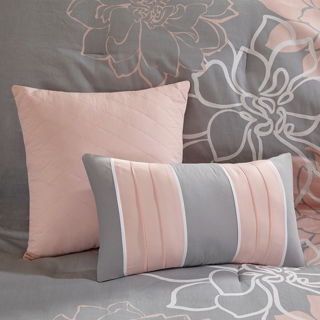 Madison Park Floral Cotton Sateen Comforter Ensemble