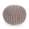 Moro Knitted Round Pouf With Pumpkin Shape