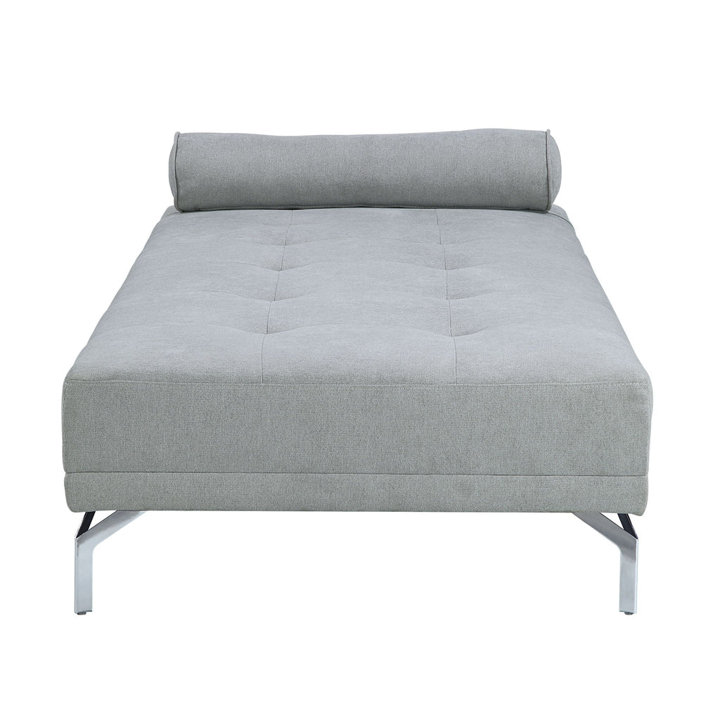 Quenti Velvet Sofa Bed With Pillow - Gray