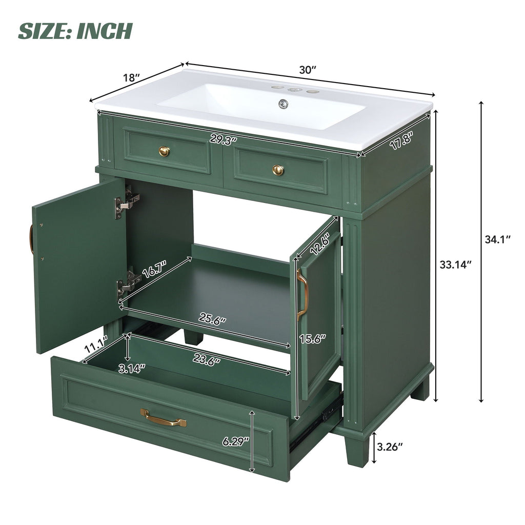 Bathroom Vanity With Sink And Storage Cabinet