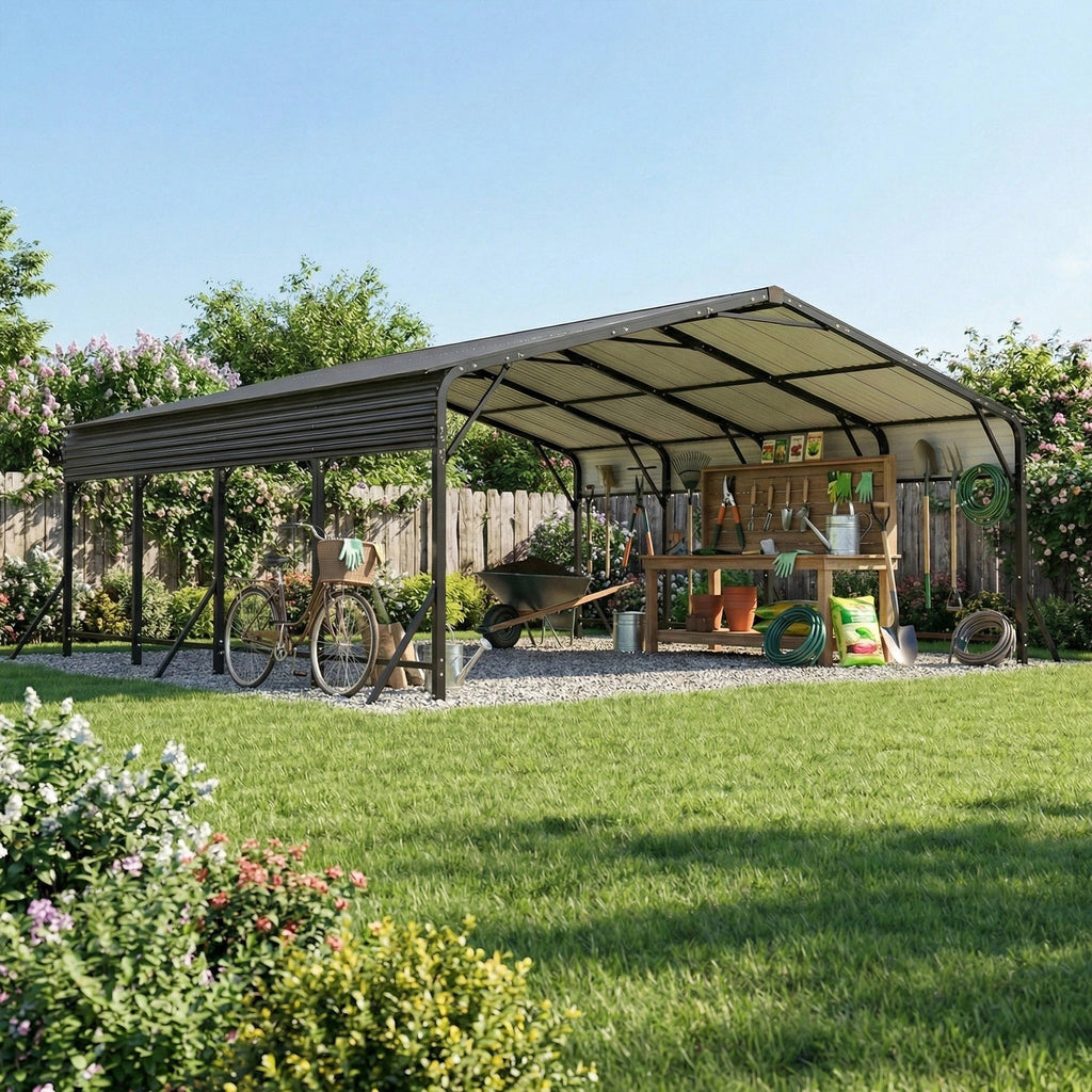 20'x20' Galvanated Steel Carport Canopy