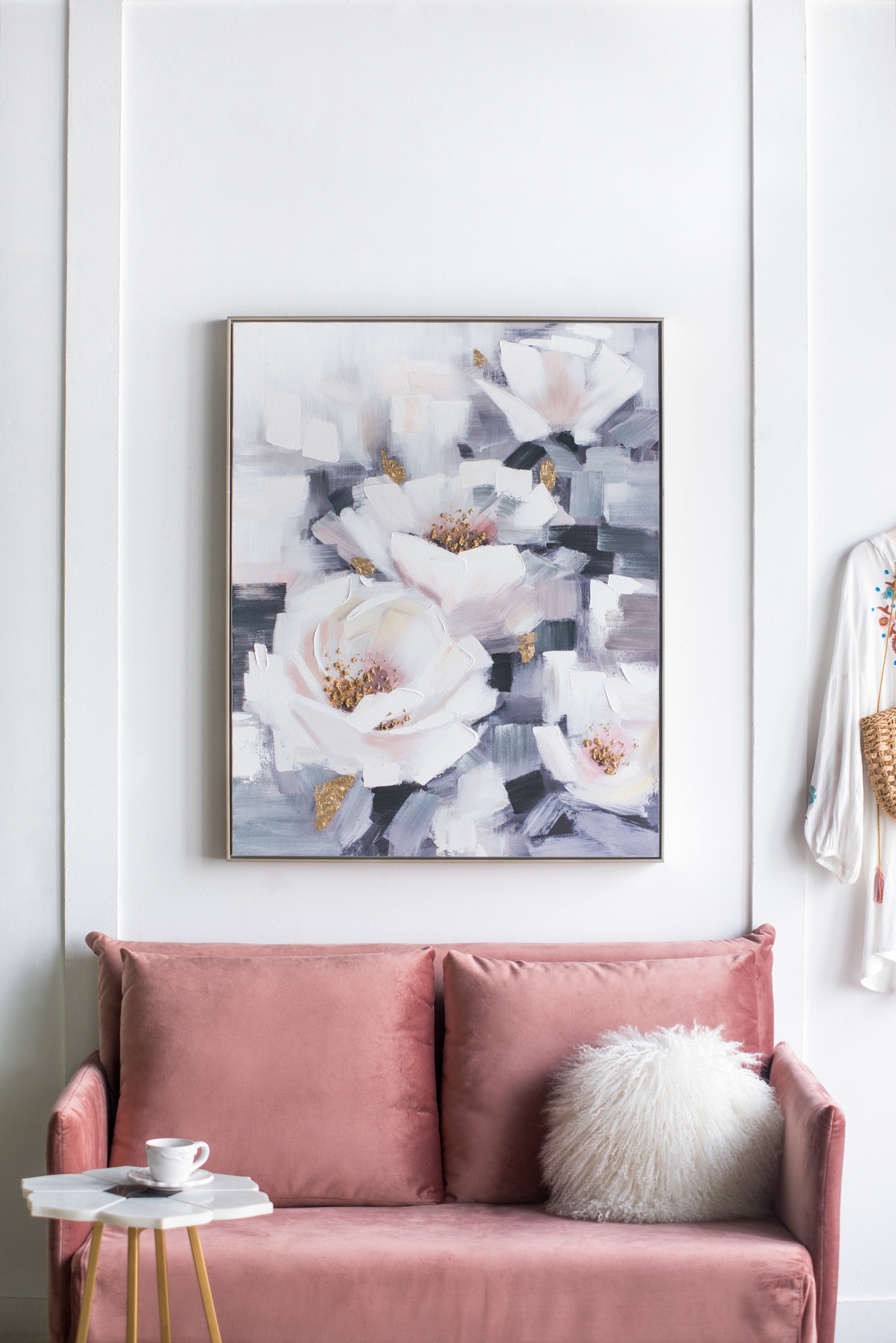 Sarah Framed Floral Wall Art, Large
