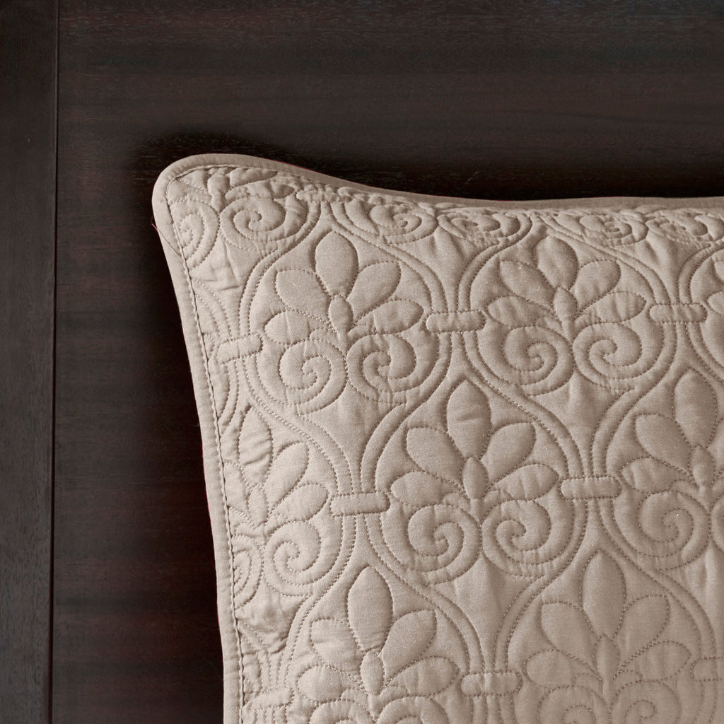 Reversible Quilt Set Khaki King/Cal King