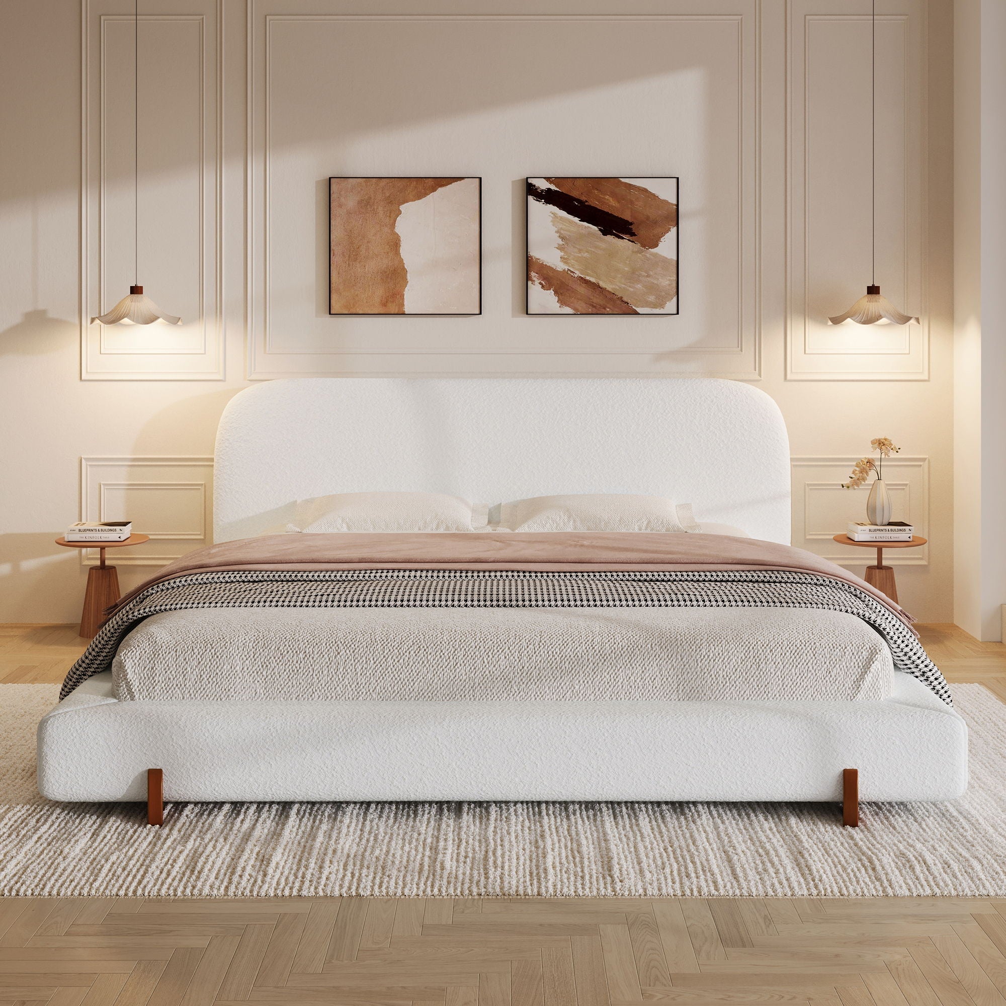 Elegant Upholstered Bed Frame