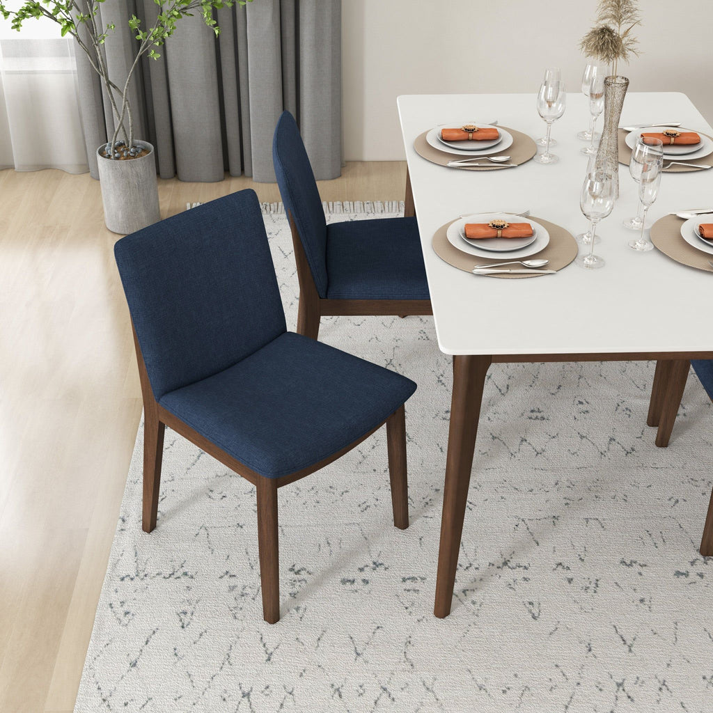Laura - Mid-Century Modern Solid Wood Dining Chair (Set of 2)