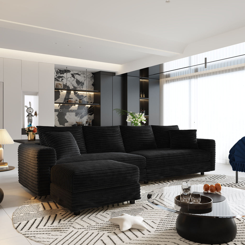 Modern Comfy Upholstered Sofa Cloud Couch & Deep Seat Couches