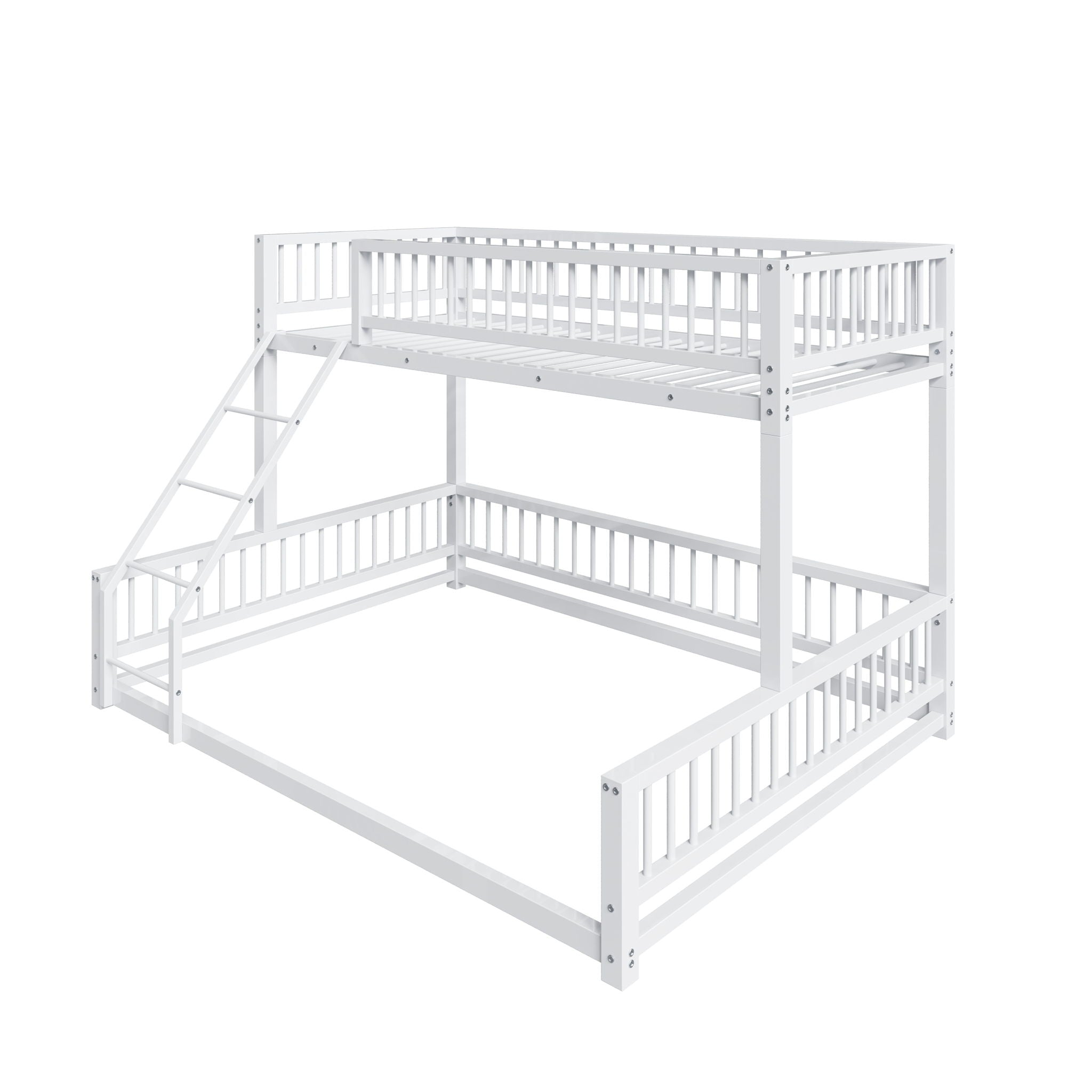 Bunk Bed With Ladder And Safety Guardrails
