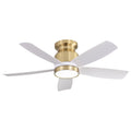 Flush Mount Ceiling Fan with LED Light and Remote Control