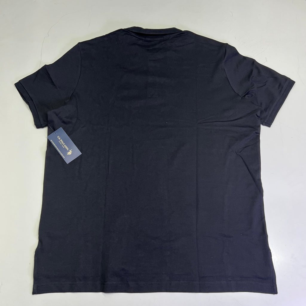 U.S. POLO Interlock Polo Shirt W/ Embroidered Logo Men's Sz XL Black 23000123