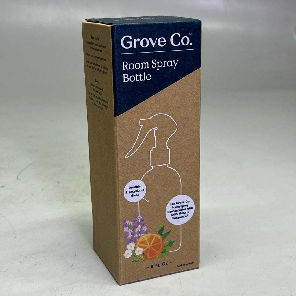 GROVE CO (4 PACK) Reusable Room Spray Bottle 8 fl oz, Clear GR-324-9852