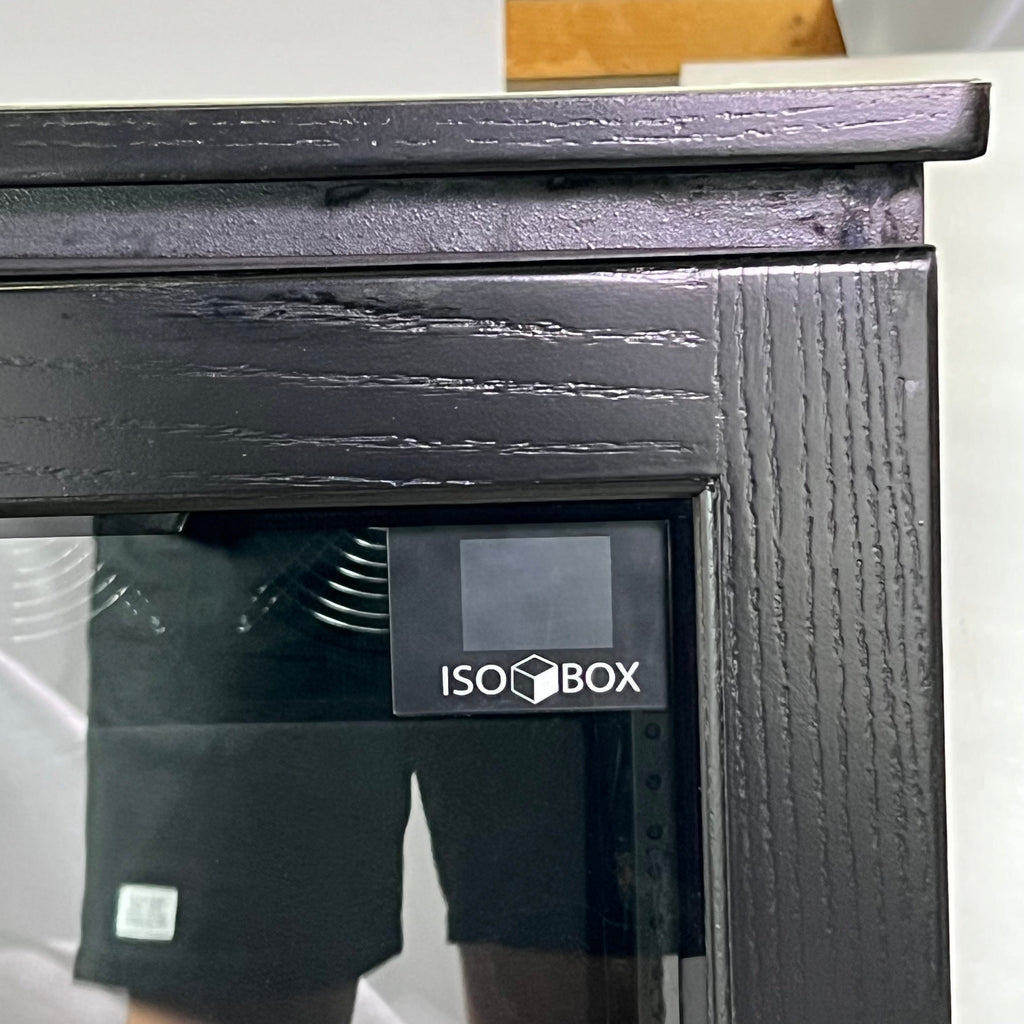 ARGOSY IsoBox PRO12 w/ Right-Hand Door Swing Black Satin on Oak Trim