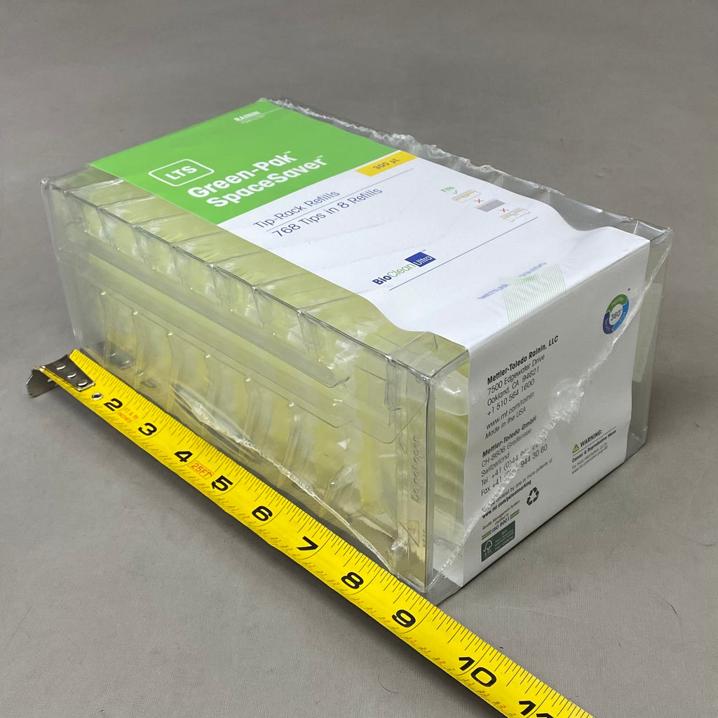 RAININ (768) Green-Pak Space Saver Tip-Rack Refills 300UPL Yellow 30389303