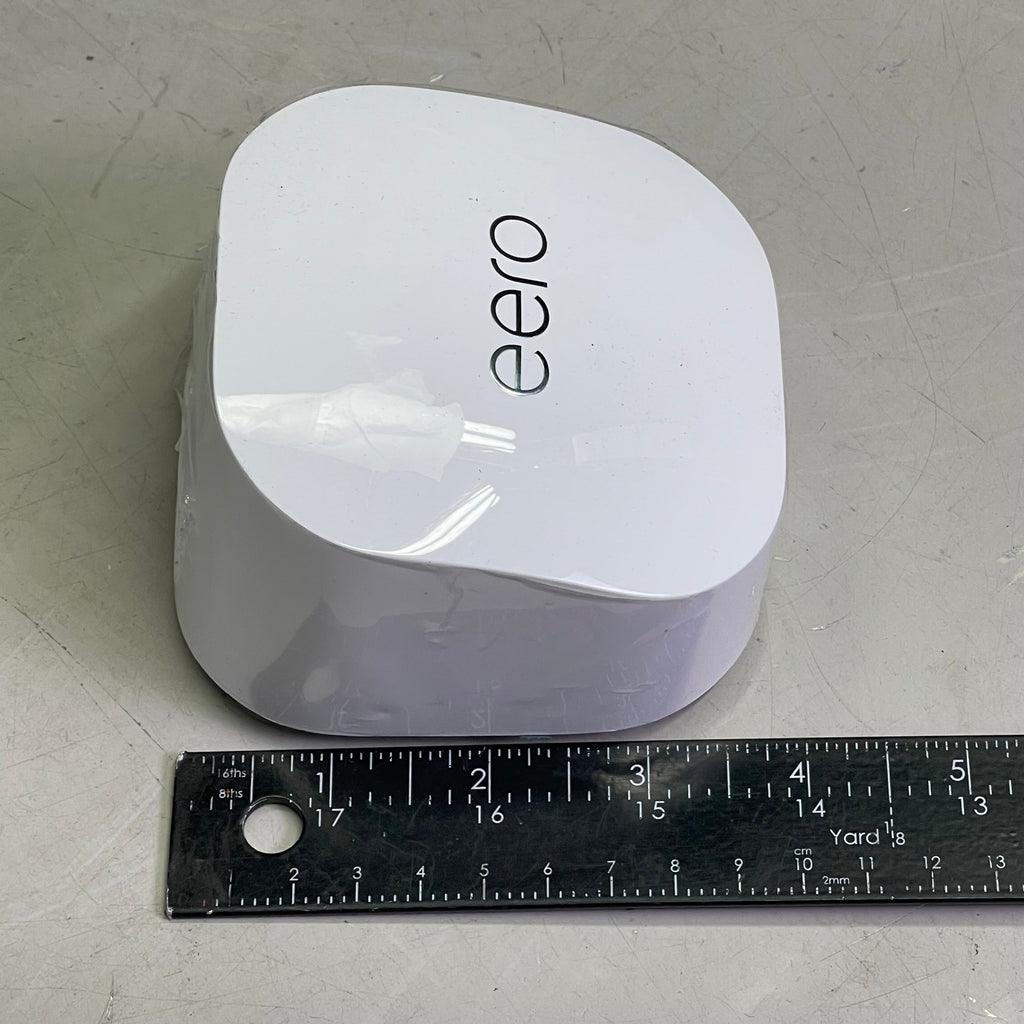 AMAZON Eero 6+ Mesh Wifi Router 1 Gigabit, 75+ devices, 1500 sq ft White R010001 (New Other)