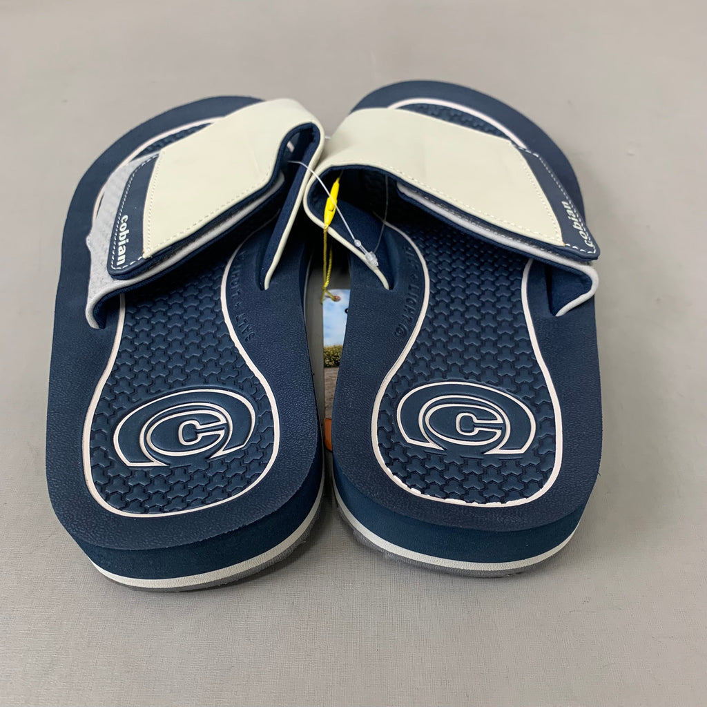 COBIAN DRT Synthetic Leather Strap Slide Sandals Men's Sz 10, 43 EU Navy DRS24-410-10