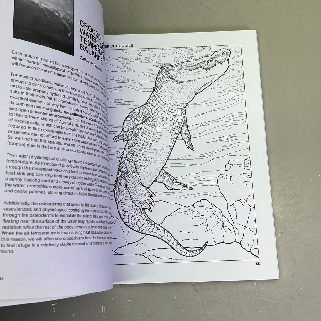 THE RETILES COLORING BOOK Science & Anatomy Paperback Coloring Activity Book