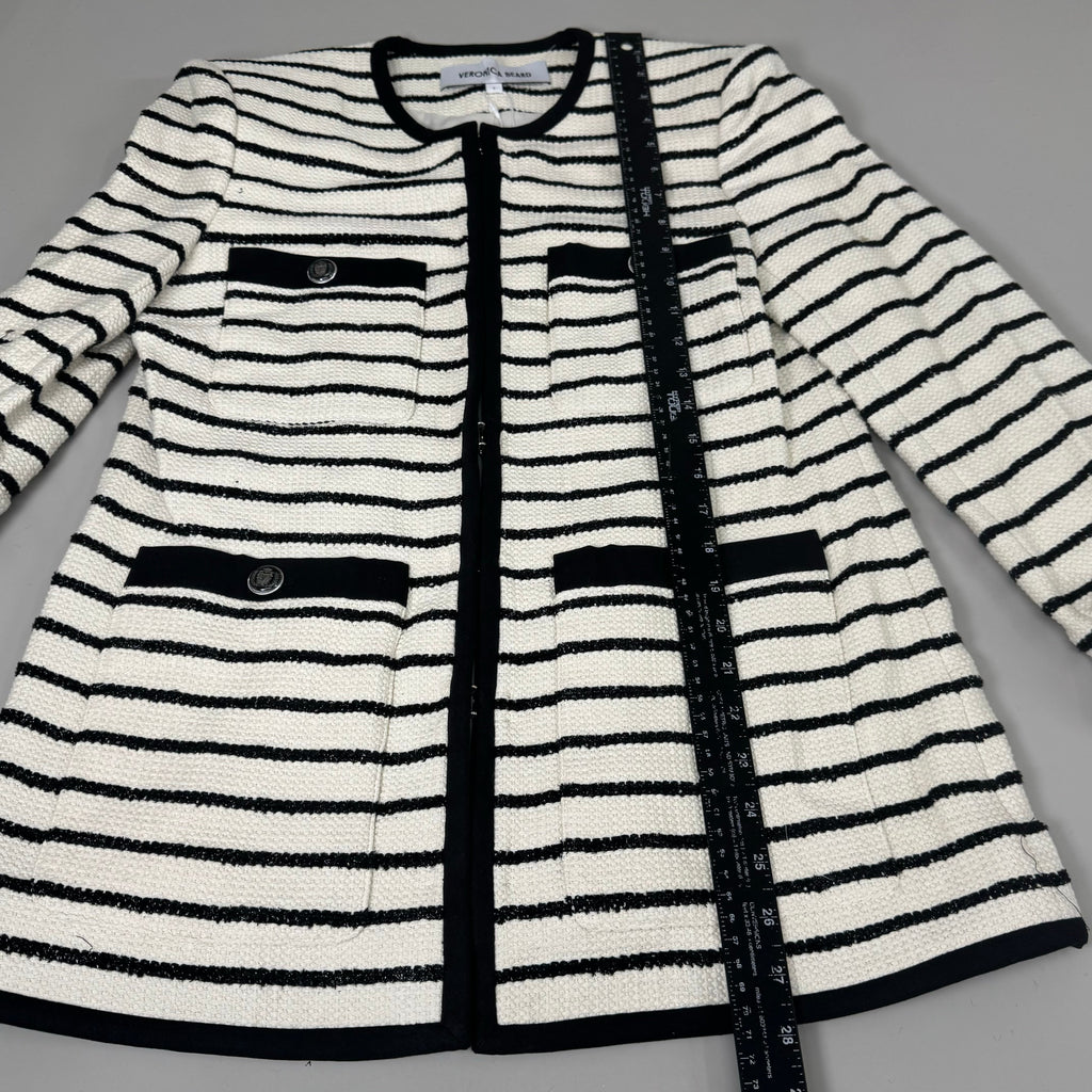 VERONICA BEARD Women's Foster Dickey Jacket Sz-6 Ivory/Black 2406TW7410717