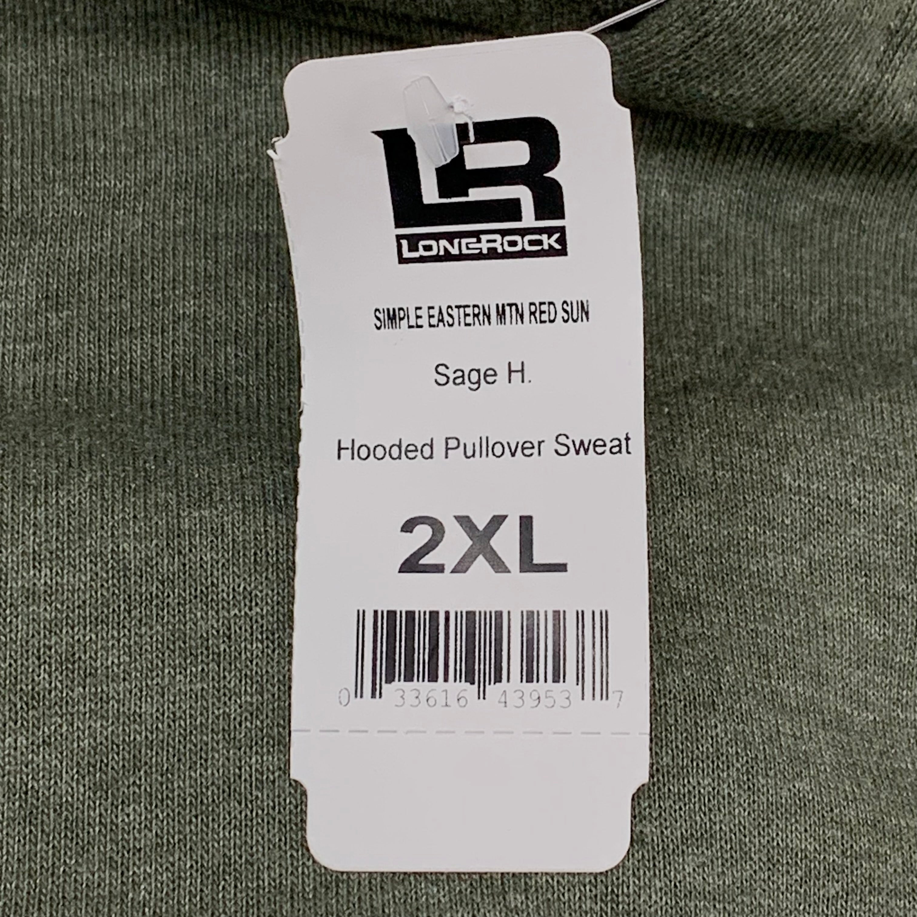 LONEROCK Helen Georgia Tie Hoodie Sz 2X-Large Green