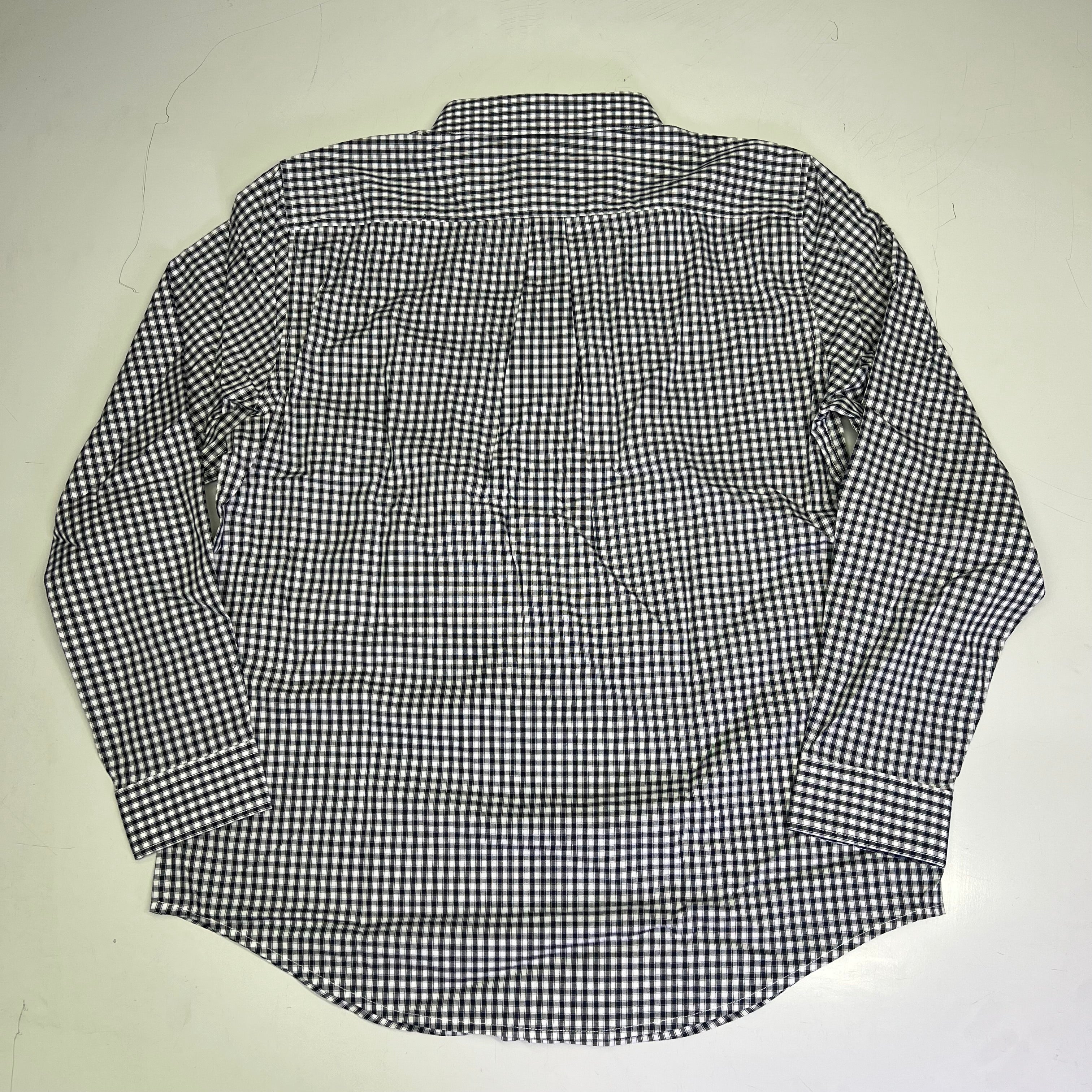 DOCKERS Signature Stain Defender Button Up Shirt Men's Sz XL Navy Blue A42520010